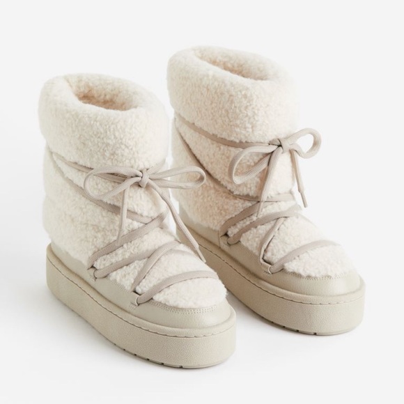 Hm warm lined teddy bear fleece boots - Picture 2 of 12